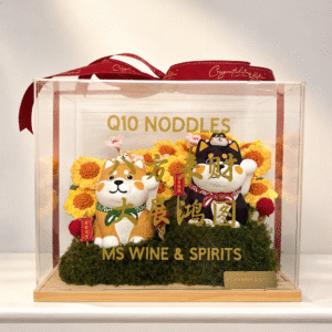 ChenRui & FuGo Lucky Dog Flower Acrylic Gift Box 福运旺来招财猫狗花亚克力礼盒